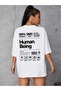 Unisex Oversize T-Shirt Human Being Design Back Printed T-Shirt Short Sleeve Summer T-Shirt - 6