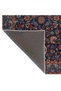Navy Blue Orange Themed Traditional Motif Floral Patterned Vintage Decorative Carpet 3817 - 5