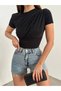 Gathered Short Sleeve Blouse