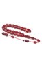Systemed Beige Cut Red Squeezed Amber Prayer Beads