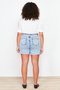 Açık Mavi Yüksek Bel Comofrt/Orta Esnek Straight Fit Büyük Beden Denim Şort TBBSS24AP00030 - 6