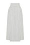Ecru Striped Pocket Detail Linen-Look Woven Skirt TCTSS24EE00007 - 7