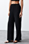 Siyah Relaxed/Rahat Kesim Örme Kimona Pantolon Alt-Üst Takım TWOSS24AU00091 - 6