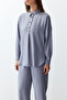 Gray Buttoned Blouse and Pants Woven Top and Bottom Set TWOSS24AU00108 - 4