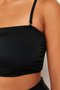 Siyah Straplez İp Askılı Büyük Beden Bikini Üstü TBBSS23CT00013 - 5