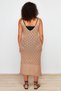 Mink Color Hair Knit Detailed V-Neck Knitwear Beach Dress - TBBSS24AH00097 - 7