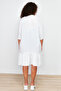White V-Neck Hem Flounce Button Detail Beach Dress Tbbss24Ah00100 - 6
