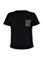 Siyah Oversize Animal Baskılı Cep etaylı %100 Pamuk Örme Büyük Beden T-shirt TBBSS24BF00059 - 7