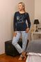 Fashion Line Women's Combed Cotton Long Sleeve Pajamas Suit 4189 - 6