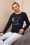 Fashion Line Women's Combed Cotton Long Sleeve Pajamas Suit 4189 - 5