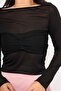 Shilsee Boat Neck Black Transparent Blouse - 4