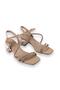 Women's Yensa Nut Skin Low Transparent Heel Stone Sandals 5 Cm 207 - 3