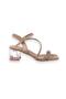 Women's Yensa Nut Skin Low Transparent Heel Stone Sandals 5 Cm 207