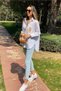 Women's Blue High Waist Ankle Length Skinny Lycra Jeans Trousers - 5