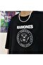 Rock Series Ramones Logo Black Unisex Oversize T-shirt