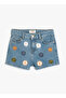 Regular Waist Regular Fit Indigo Women's Shorts 4Skg40022Ad