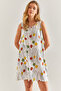 Women's Multicolor Patterned Viscose Dress 60171041 - 2