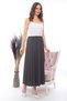 CREPE FABRIC SKIRT, CREPE SKIRT, TESETURINE SKIRT, CREPE LONG SKIRT, PLEATED LONG SKIRT - 2