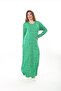Women's Plus Size Long Sleeve Viscose Combed Cotton Hijab Suitable Long Maxi Dress - 6