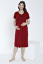 Women's Dressing Gown Front Buttoned Maternity and Maternity Nightgown Set - 6