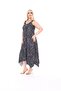 Summer Strap Combed Cotton Asymmetrical Cut skirt Large Size Dress - 3