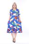 Plus Size Knee-Length Sleeve And Skirt Ruffle detailed short sleeve Stylish Pocket Viscose Combed Cotton Dress - 8