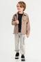 Double Chest Pocket Zippered Elastic Adjustable Waist Boys Jacket - 2