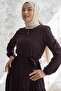 Belted Skirt Gather - Plum - 3