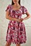 Women's Sublimated Printed Front Pleated Mini Dress - 4