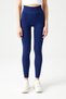 Navy Blue High Waist Seamless Recovery Sports Leggings Stripes - 2