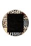 Black Themed Abstract Leopard and Zebra Pattern Creative Modern Decorative Carpet 3655 - 2