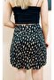 BLACK DALMACE PATTERNED SHORTS SKIRT - 3
