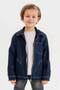 Zippered Double Pocket Single Chest Pocketed Boy's Jeans Jacket - 2
