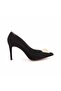 Women's Genuine Leather Leather Sole Black Suede Evening & Evening Dress Boots