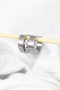 Unisex Hoop Earrings Silver Color - 4
