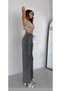 All Blue Loose Lycra Women's Smoke Snow Super High Waist Loose Leg Denim Jeans Palazzo Trousers - 2