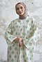 Ethnic Pattern Long Kimono - Green - 3