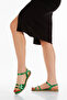 Comfort Women's Green Double Buckle Sandals - 3