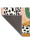 Pink Color Themed Cactus and Cat Patterned Carpet 3714 - 5