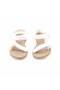 Women's Thermo Sole Vegan Velcro Strap White Sandals 1001 - 3