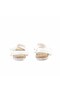 Women's Thermo Sole Vegan Velcro Strap White Sandals 1001 - 4