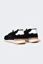 Women's Flat Sole Lace-Up Sneakers B9722Axns - 3