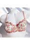 Pink Floral Underwire Underwire Bra Set Dowry Underwear Coquette - 3