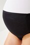 Black Cotton High Waist Maternity Bikini Panties - 4