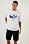 Unisex Oversize White T-Shirt New York Navy Blue Design Printed T-Shirt Short Sleeve - 2