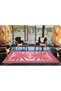 Pink Color Themed Leaf Pattern Woven Base Carpet 3725 - 3