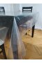Tablecloth, Transparent Glittery PVC, 0.22mm Thickness, Silver Color, 140x180 cm