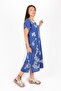 Cobalt Blue Şilebezi Lace Collar Dress - 2