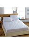 100% Cotton Quilted Mattress Cover Liquid Proof Mattress Protector Fitted Single 120X200 cm