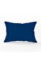 Cobalt Blue Solid Color Designed Rectangular Throw Pillow Cover
